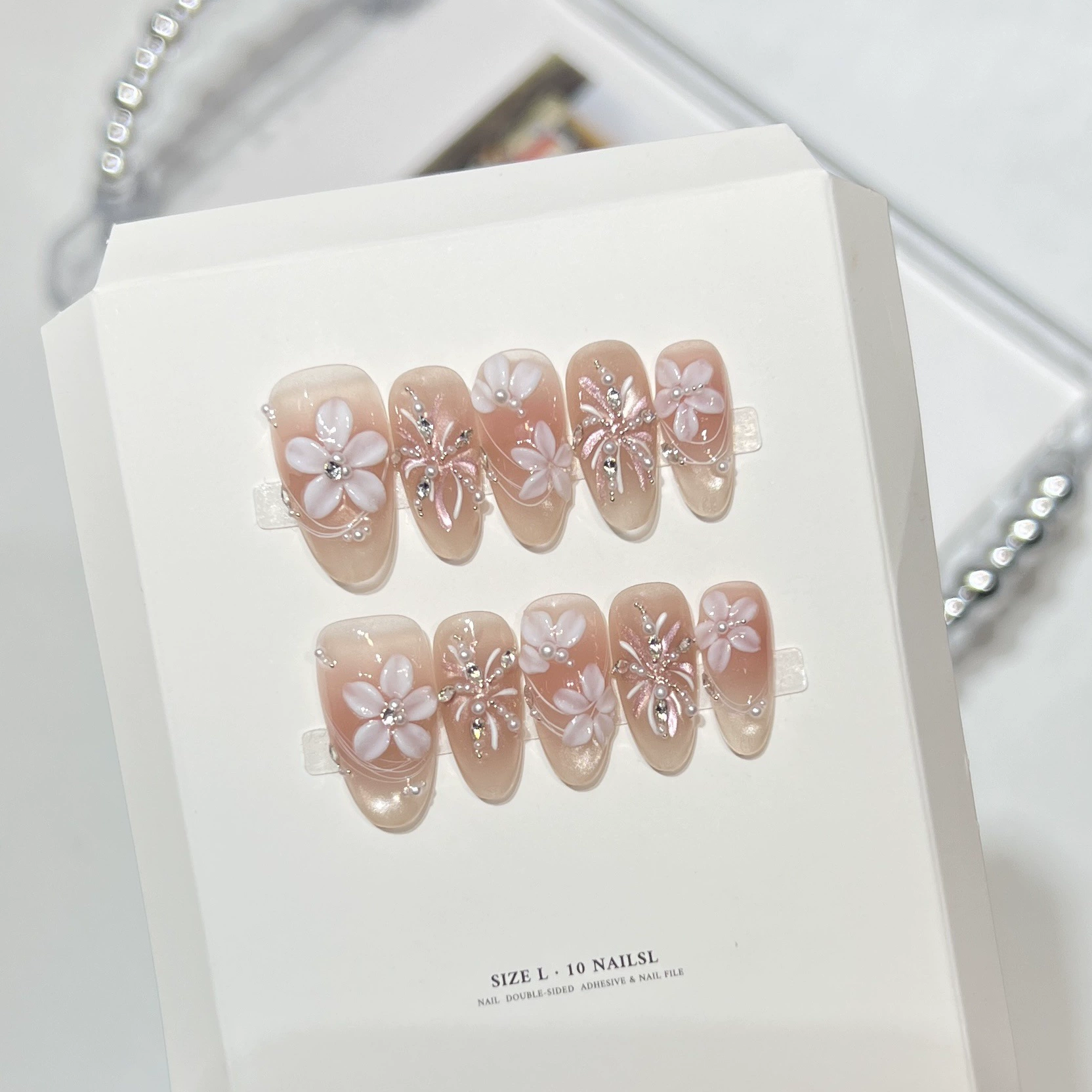 10 Uñas Postizas de Color Nude - Nail Art Aesthetic reseña y precio