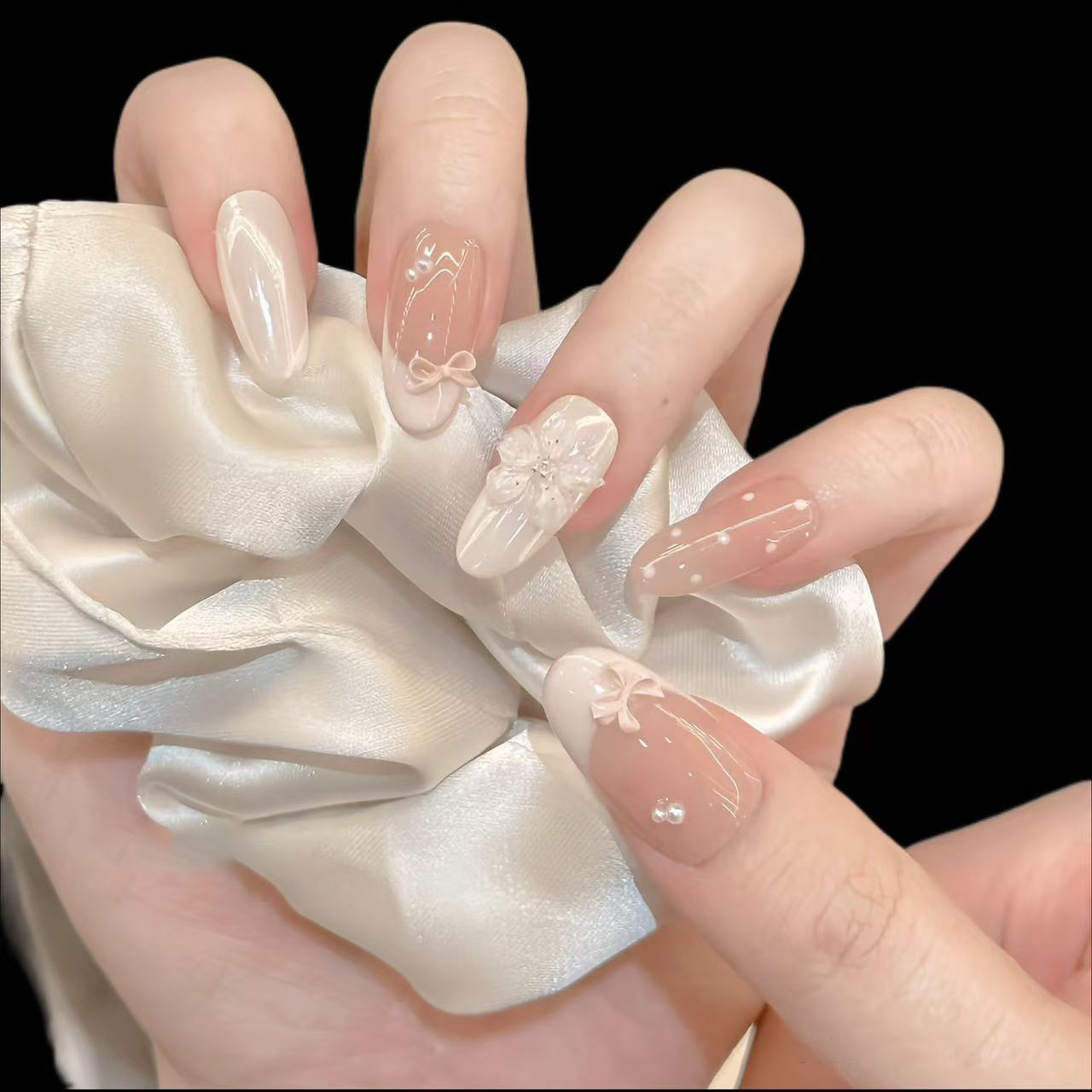 10 Uñas Postizas de Color Nude - Nail Art Aesthetic reseña y precio