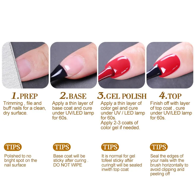 Esmalte de Uñas en Gel Rojo Cl - Nail Art Red Cherry reseña y precio
