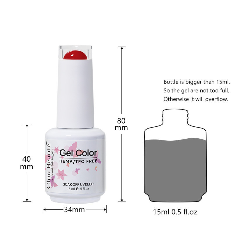 Esmalte de Uñas en Gel Rojo Cl - Nail Art Red Cherry reseña y precio