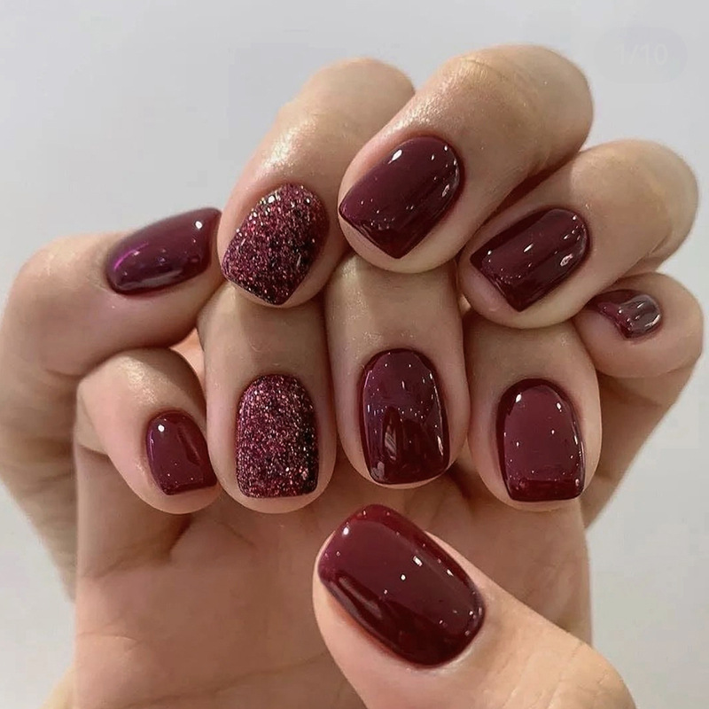 24 Uds. De uñas postizas redon - Nail Art Fake Nails reseña y precio