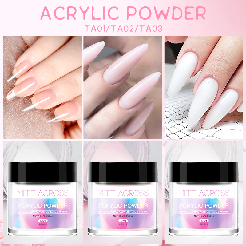 MEET ACROSS polvo acrílico flo - Acrylic Powder Clear reseña y precio